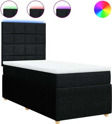 Produktbild von vidaXL Boxspringbett mit Matratze Schwarz 80x200 cm Stoff