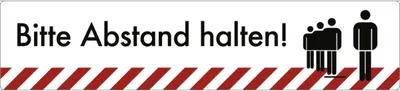 Produktbild von Dreifke® Fußbodenaufkleber Bitte Abstand halten!,Folie m. Acrylkleber,rutschh...