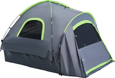 Obrázek produktu pro SucceBuy stan pro pickupy, 1,95 - 2,0 m, pro 2 - 3 osoby, voděodolný PU2000, dvouvrstvá okna, stabilní s úložnou taškou pro dobrodružství při kempování