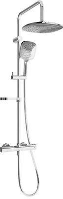 Image de Mexen KX17 ensemble de douche apparent avec pommeau et robinet thermostatique, chrome - 771501791-00