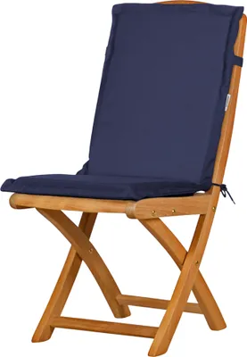 Produktbild von Polsterauflage Gartenstuhl Auflage blau, Klappstuhl Auflage als waschbares und UV-beständiges Gartenpolster
