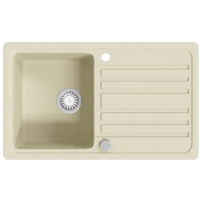Produktbild von vidaXL Granitspüle Einzelbecken Beige