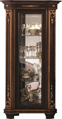 Obrázek produktu pro Vitrine Schrank Klassische Vitrinen Wohnzimmer Wohnzimmer Schränke Anrichte