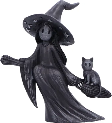 Image de Figurka małych dusz Beam 13 cm - czarownica z kotem, Nemesis Now