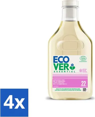 Produktbild von Ecover – Essential Flüssigwaschmittel – Wolle und Feinwäsche – 1 Liter – 22 Wäschen - Vorteilspack - 4 Stücke