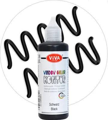 Produktbild von ViVA DECOR Window Color KONTUR 80ml, Schwarz