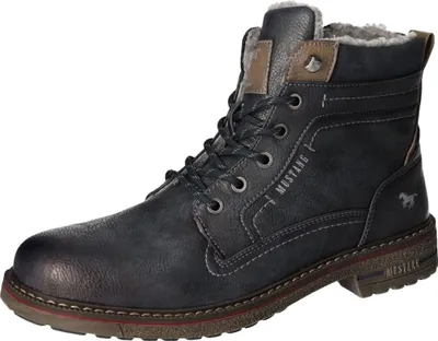 Produktbild von Mustang Herren Stiefelette Schnürboot mit Warmfutter 4201-602, Größe:43 EU, Farbe:Blau