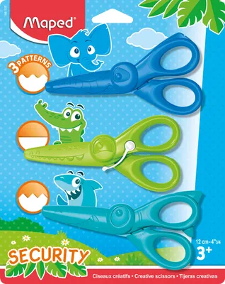 Produktbild von Maped Konturenscheren-Set KIDICRAFT 3er Set auf Blister