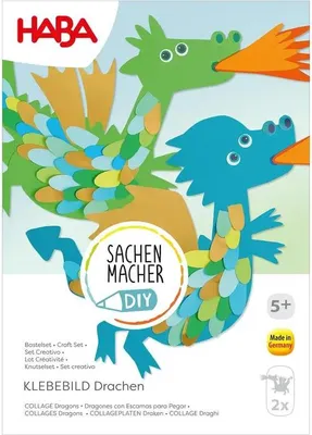 Produktbild von HABA Bastelset - Klebebild Drachen