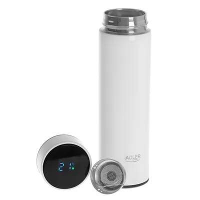 Zdjęcie produktu dla Adler | Thermal Flask | AD 4506w | Material Stainless steel/Silicone | White