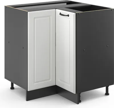 Produktbild von Eckunterschrank Vicco R-Line Weiß Landhaus 75.6 cm ohne Arbeitsplatte, Model 36579