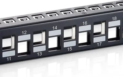 Produktbild von Equip Patchpanel 24x Cat6A 19" FTP 1HE Keystone Montage sw