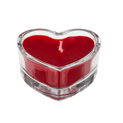 Produktbild von Duftkerze Rose im Herzglas 8x8cm