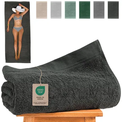 Produktbild von Hausfelder Handtücher Premium Saunatuch (Anthrazit,1 Saunatuch, 80x200 cm)