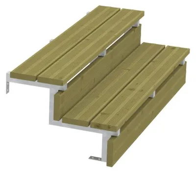 Produktbild von Plus Stahltreppenwange verzinkt 17 cm Stufenhöhe mit Beschlag