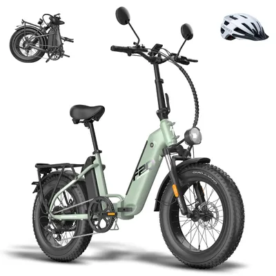 Produktbild von Mofaroller Faltbares 20 Zoll 500 W Max 45 km/h Zwei Batterien 48 V 24 Ah bis zu 120 - 150 km Moped Wasserdicht IPX4, Grün