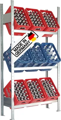 Produktbild von Lagerknecht Getränkekistenregal 9 Kisten  Germany professionelle Ordnung für Kisten; Regal für Getränkekisten, Getränkeregal, Wasserkistenregal, Bierkistenregal