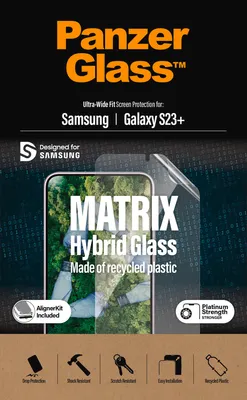 Produktbild von PanzerGlass Matrix Hybrid Glass for Galaxy S23+