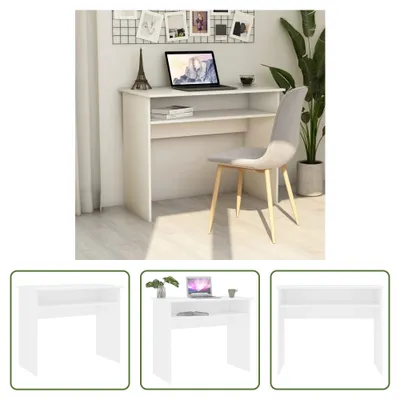 Produktbild von The Living Store Schreibtisch Weiß 90x50x74 cm Holzwerkstoff