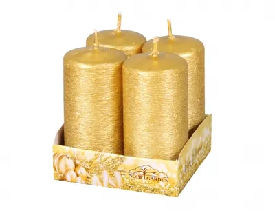 Immagine prodotto di Nohel Garden Candela dell'Avvento TAURUS graffiata metallica lucida d4x8cm 4pz
