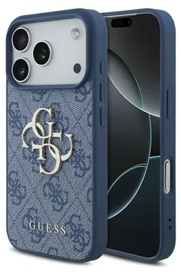 Image de Guess Apple iPhone 17 Pro 4G Big Logo Protection Case Cover Etui bleu