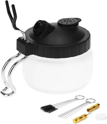 Airbrush Reinigungsset mit Reinigungsbehälter und Bürsten