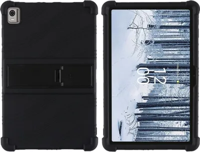 Produktbild von Nokia T21 Hülle - Heavy Duty Case mit Ständer - Schwarz