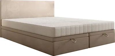 Produktbild von TRADA Siesta Boxspringbett 160x200 mit Bettkasten und Pocket-Matratze Beige