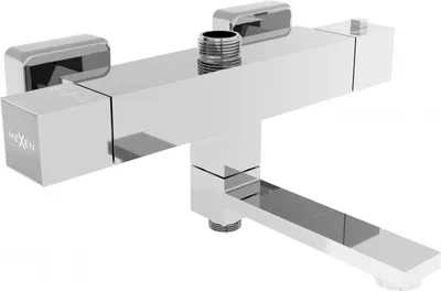 Produktbild von Mexen Cube Thermostat-Wannen-/Duschbatterie, Chrom - 77910-00
