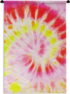 Produktbild von MuchoWow® Wandteppich Wandbehang Sommer - Krawattenfärbung - Muster 60x90 cm Tapisserie Dekoration Wandtuch - Foto-Teppich - Abwaschbar