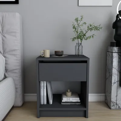 Obrázek produktu pro Skye Decor, Sheridan - antracit, noční stolky a skříňky, antracit, 44,6 x 52,8 x 35,9 cm