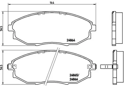 Produktbild von Brembo Bremsbelagsatz, Scheibenbremse Vorderachse P 10 007
