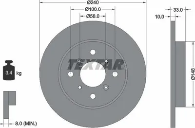 Produktbild von 2x TEXTAR Bremsscheibe 92153300 für SUZUKI BALENO Schrägheck (EG) BALENO (EG)