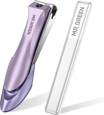 Immagine prodotto di MR.GREEN Tagliaunghie antispruzzo con lima per unghie - Set professionale per unghie