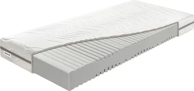 A cutaway view of a mattress showing its internal structure.