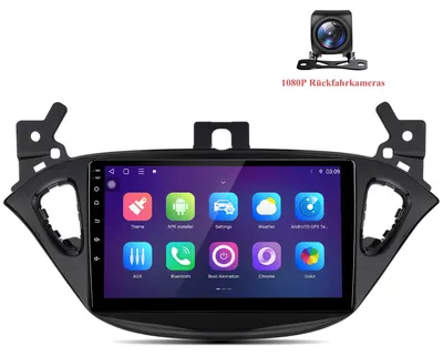 Produktbild von Android Autoradio mit Rückfahrkamera für Opel Corsa E 2015-2019 Adam Wireless CarPlay Android Auto 8Core 6+128GB 4G LTE GPS Navigation 9 Zoll