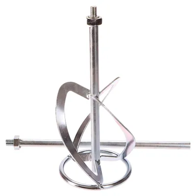 Produktbild von Rührquirl aus Edelstahl, 120 mm, zerlegbar, M14 Gewinde, silber
