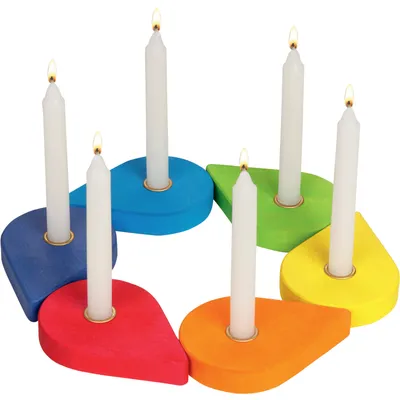 Zdjęcie produktu dla goki 60701 Wianek urodzinowy kropla 9,3 x 6,5 x 1,5 cm, drewno, 6 sztuk