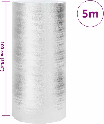 Immagine prodotto di vidaXL Riflettore per radiatori argento 5 x 1 m polietilene