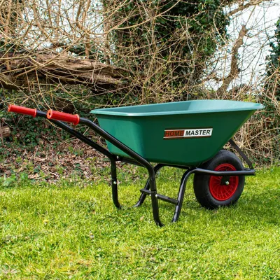 Produktbild von Schubkarre, verstärkte Ausführung - 90 Liter Fassungsvermögen - 150 kg Tragfähigkeit - Luftbereifung
