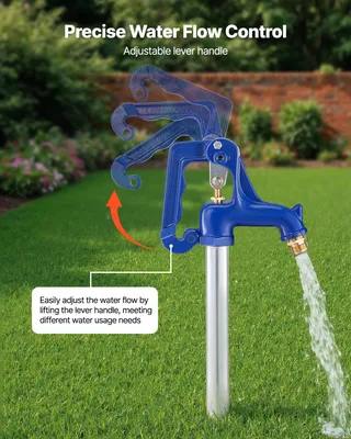 Zdjęcie produktu dla VEVOR Odporny na mróz hydrant ogrodowy, 1280 mm, zewnętrzny kran z głębokością zakopania 609,6 mm, przyłącze rurowe G 3/4 cala i złącze węża, bezołowiowy hydrant do nawadniania ogrodu i gospodarstwa rolnego
