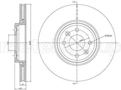Produktbild von 2x METELLI Bremsscheibe 23-0829C für RENAULT SCÉNIC II (JM0/1_) 43 9mm 300 0mm