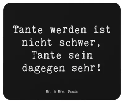 Produktbild von Mr. & Mrs. Panda Mauspad Spruch Tolle Tante - Schwarz - Geschenk, pc, Familienmitglieder, mousepad, Mouse Pad, mousematte, Verwandtschaft, einzigartige Designs, Nichte