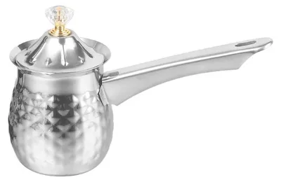 Türkische Kaffeekanne Edelstahl 200 ml mit Ausgießer