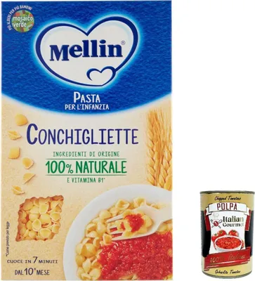 Produktbild von 6x Mellin Conchigliette Pasta , 280g + Italian Gourmet polpa 400g