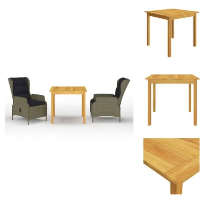 Produktbild von vidaXL 3-tlg. Garten-Essgruppe Braun -  Gartenmöbel-Sets