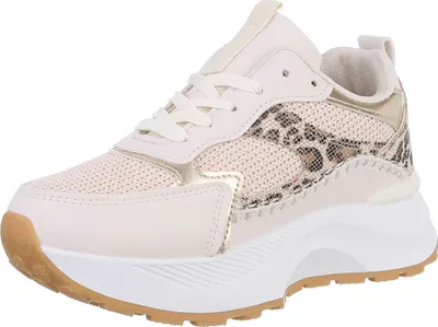 Produktbild von Ital-Design Damen Freizeitschuhe  Textiloptik, Lederoptik Sneakers Low 88828624 Beige Gr.  38