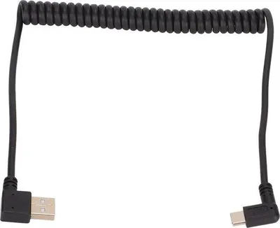 Obrázek produktu pro Spirálový kabel USB-C na USB 2.0 – ultratenký – 480 Mbps – automatické připojení.