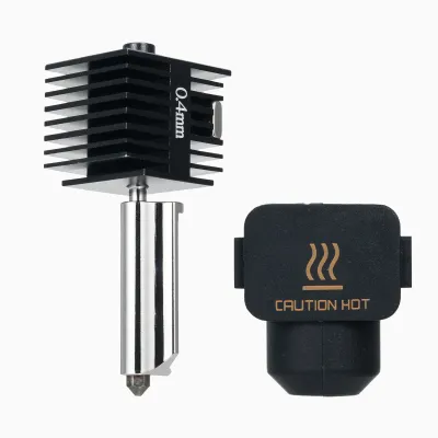 Obrázok produktu pre Hot End Kit Extruder Náhradné príslušenstvo Kompatibilné s bambu lab A1/ A1mini 3D tlačiarňami Vysokoteplotná 0,4 mm tvrdená oceľová tryska so silikónovou krycou ponožkou
