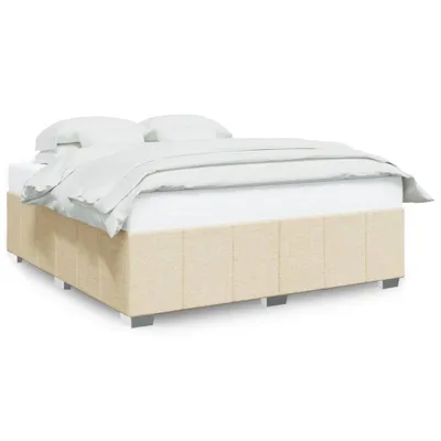 Produktbild von vidaXL Bettgestell ohne Matratze Creme 180x200 cm Stoff